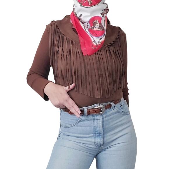 Vintage Suede Fringe Top - Picture 3 of 6